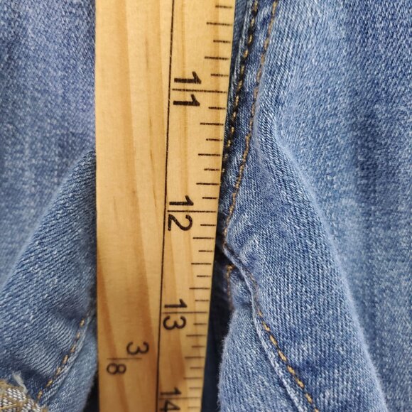 Universal Thread Shorts Womens 20W Blue High Rise Midi Stretch Denim Shorts - Picture 6 of 8